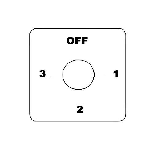 Kaycee Rotary Cam Switch 3 Way with-Off 90° 10 Amp 4 Pole, N6S49CO