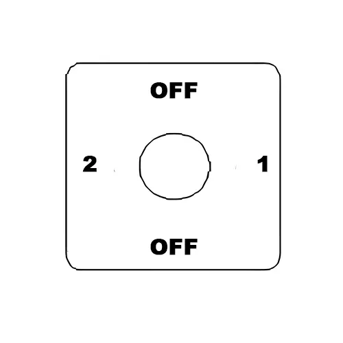 Kaycee Rotary Cam Switch 2 Way With-Off 90° 63 Amp 4 Pole, N4Y49BO