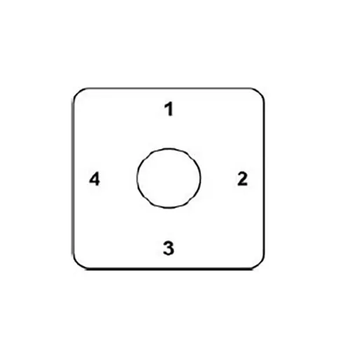 Kaycee Heavy Duty AC/DC Rotary Switch Four Way, No Off 90° 300 Amp Single Phase 1 Pole, C3013D