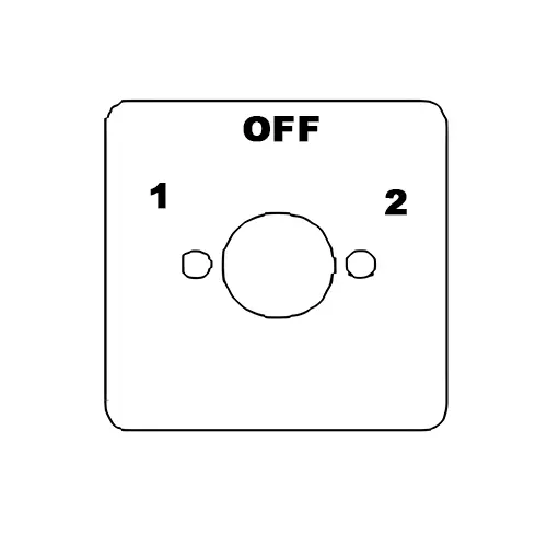 Kaycee AC Rotary Cam Switch Two Way, With Off 60° 10 Amp 2 Pole, 2S26BOGB