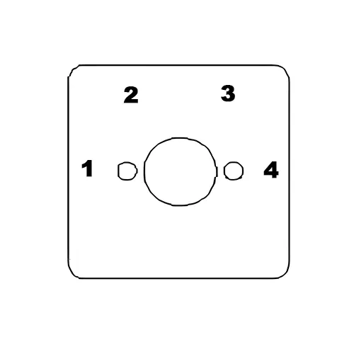 Kaycee AC Rotary Cam Switch Four Way, No Off 60° 16 Amp 4 Pole, 8U46DGB