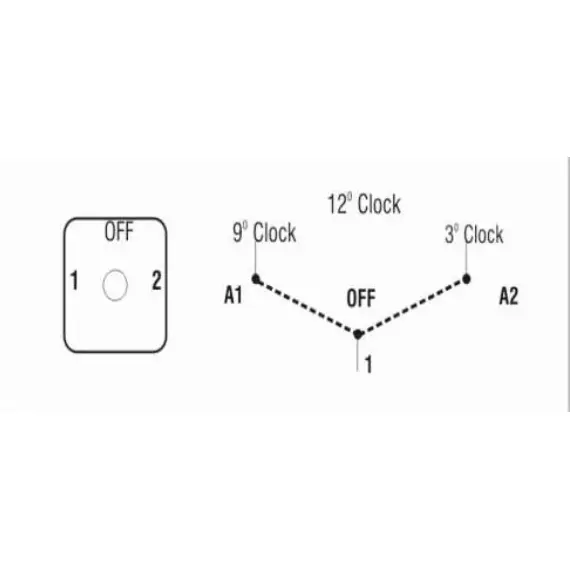 Kaycee Spring Return Rotary Switch OFF - 2 - 1 7.5 Amp 230 V AC 2 Pole, SRP125B/TA3/PRM/LM