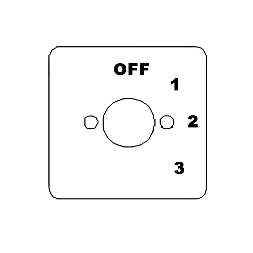 Kaycee DC Rotary Cam Switch 3 Way with-Off 45° 6 Amp 3 Pole, 5TD34COGB