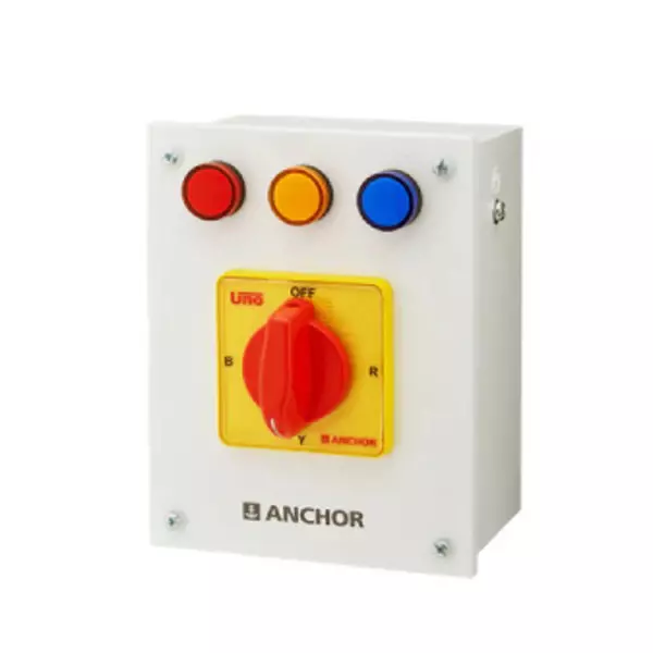 Anchor UNO Rotary Switch Enclosure 1 Rotary Angle Wall-Mounted White 63 A Current Rating, 98656