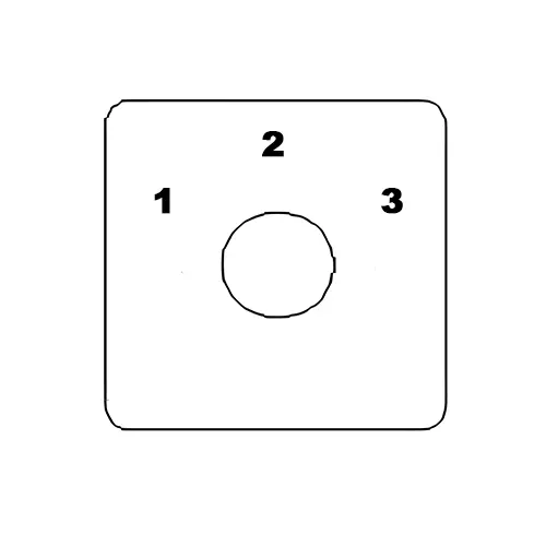 Kaycee Rotary Cam Switch 3 Way No-Off 60° 16 Amp 4 Pole, N6U49C