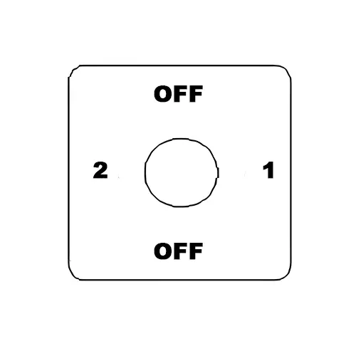 Kaycee Rotary Cam Switch 2 Way with-Off 90° 16 Amp 1 Pole, N1U19BO