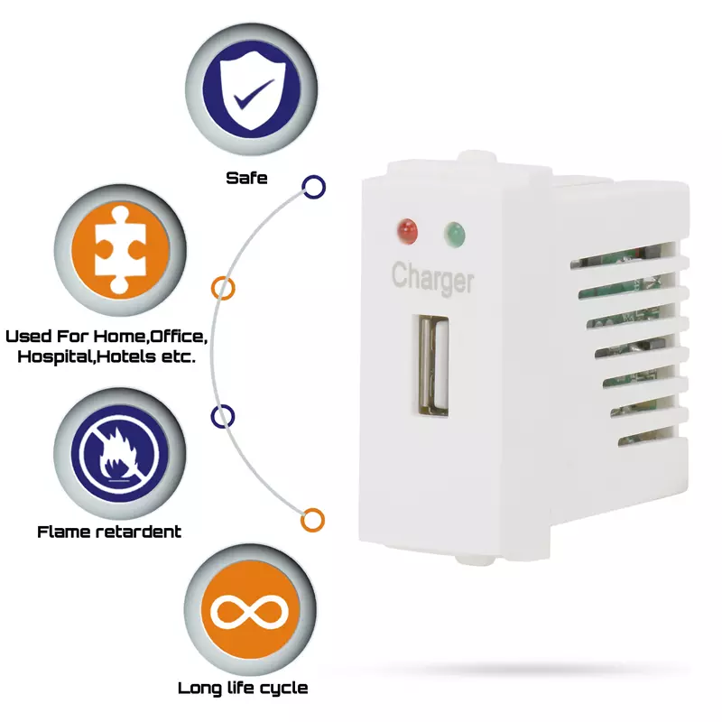 Cona 14126 White USB Charger Socket