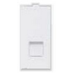 GreatWhite Rj - 11 With Shutter Single Telephone & Tv Jacks, 20146-WH