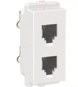 Buy Schneider Clipsal X Twin Rj11 Telephone Outlets No Shutter 1M White ...