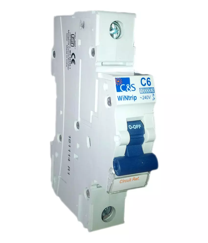 C&S Electric CSMBS1C5 Miniature Circuit Breaker (MCB) - 1 Pole C Curve Type 5 A