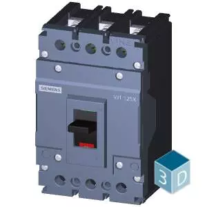 Siemens 3 Pole 50 A 10 kA Sinova 3VJ10 MCCB Thermal Magnetic Trip Unit 3VJ1005-0DA32-0AA0