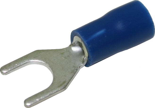 Jainson Rectangular Insulated Coppper Fork Terminal End (Ring Dia: 2.2-4.2 mm)