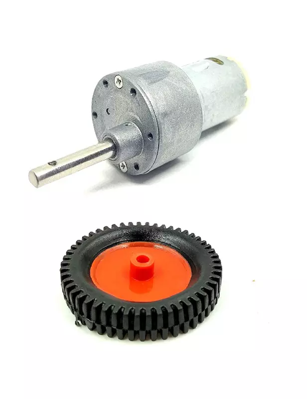 Buy Invento 12v 10 Kg-cm 200 RPM Side Shaft High Torque Geared DC Motor from Industrybuying.com