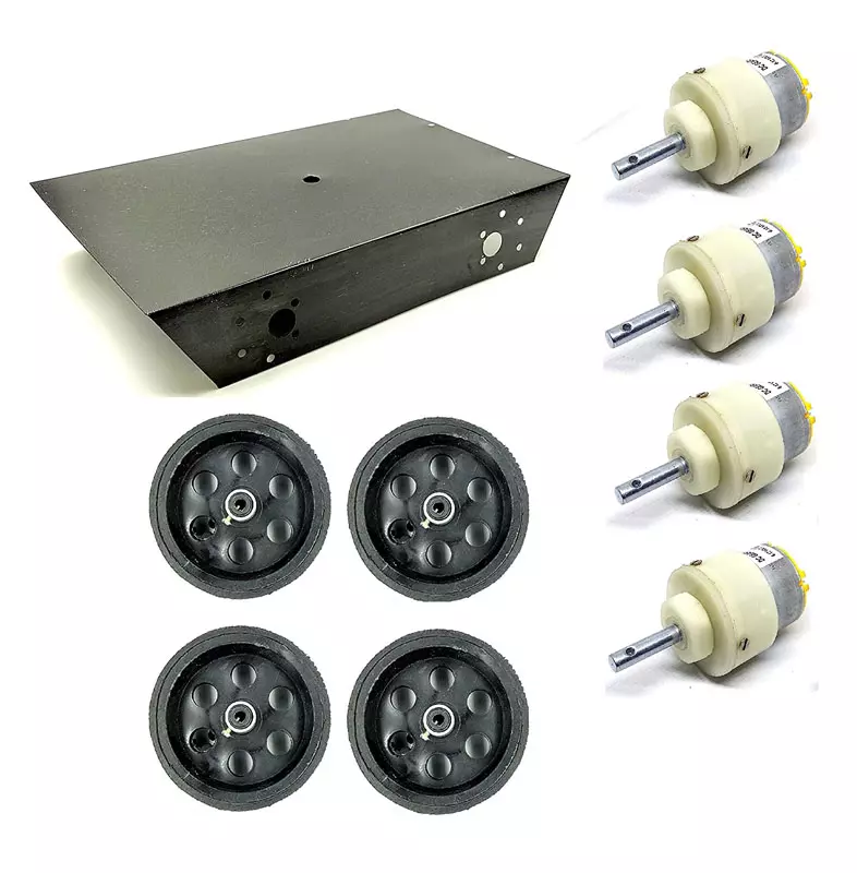 Invento 4 Wheel Car Kit Metal Chassis 260x130x45mm