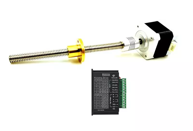 Invento TB6600 Stepper Driver + Nema 17 4.2 Kg-cm Stepper Motor + Flexible coupling + 200mm (0.2 mtr)