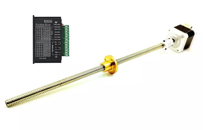 Invento TB6600 Stepper Driver + Nema 17 4.2 Kg-cm Stepper Motor + Flexible coupling + 800mm (0.8 mtr)