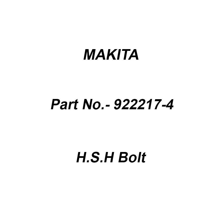 Makita H.S.H Bolt Size M5x14 for EW1050H, Part No 922217-4