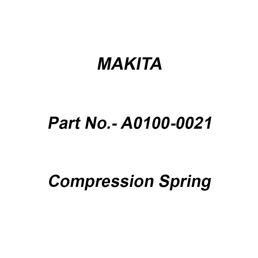 Makita Compression Spring for AT1216AZ, Part No A0100-0021