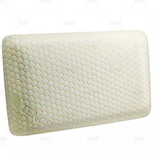 MOMJI Contoured Neck Pillow Memory Foam Removable Pillowcase with Zipper Cover King Size, SP001