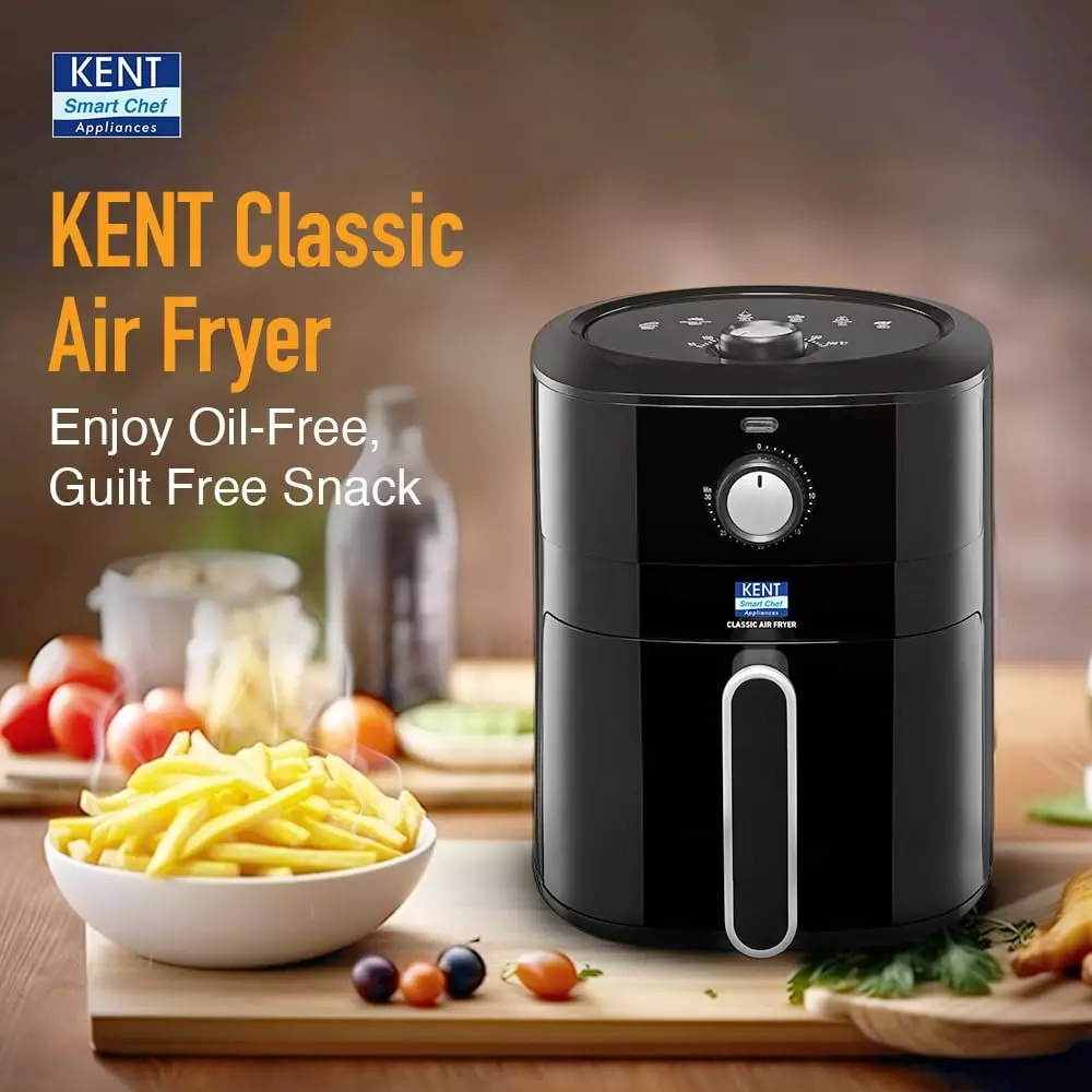 Kent Classic Air Fryer 4 L 1300 W with Touch Control Panel, 16096