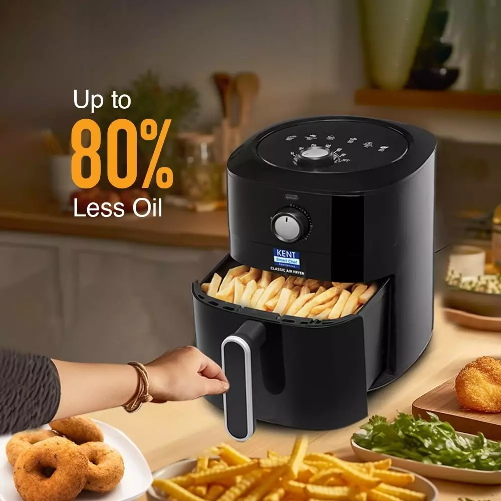 Kent Classic Air Fryer 4 L 1300 W with Touch Control Panel, 16096