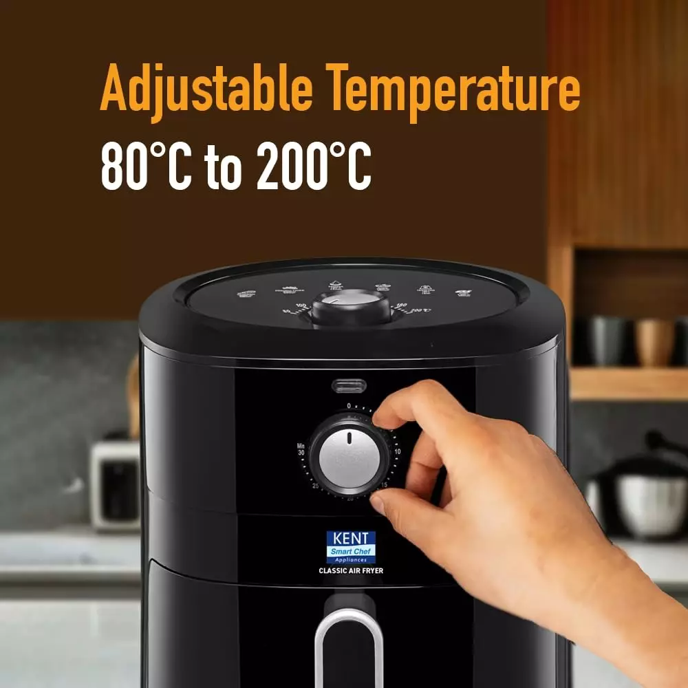 Kent Classic Air Fryer 4 L 1300 W with Touch Control Panel, 16096