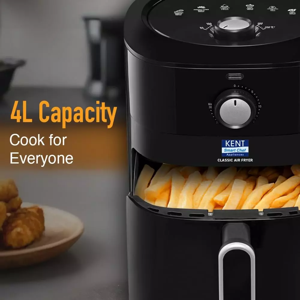Kent Classic Air Fryer 4 L 1300 W with Touch Control Panel, 16096