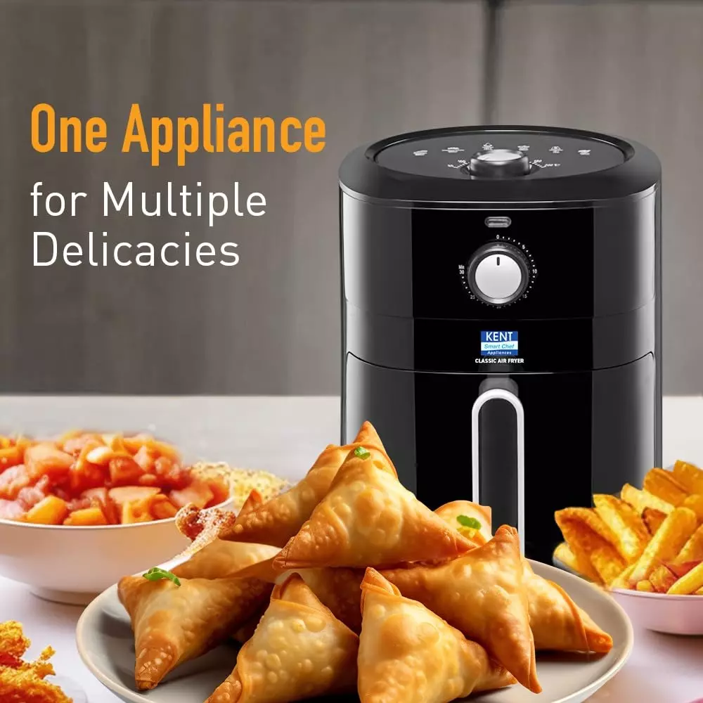 Kent Classic Air Fryer 4 L 1300 W with Touch Control Panel, 16096