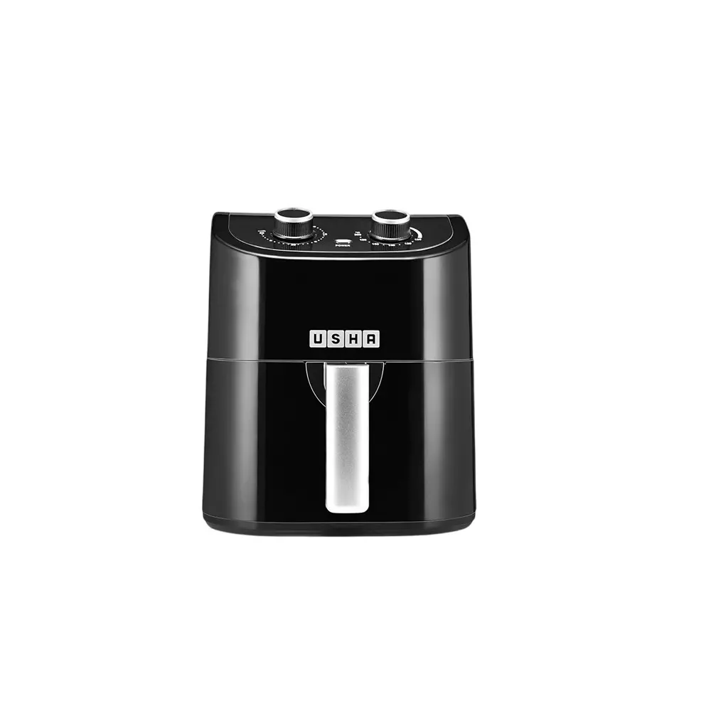 Usha 4.5 L 10-in-1 Digital Air Fryer 1350 W High-Quality Plastic with Non-Stick Inner Bowl Black, Ichef