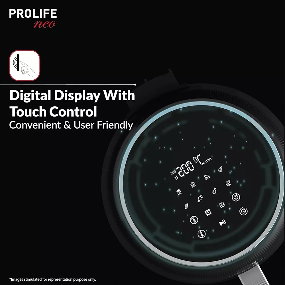 Havells Prolife Neo 1500 W Air Fryer 4.5 L Black, GHCAFEPK150