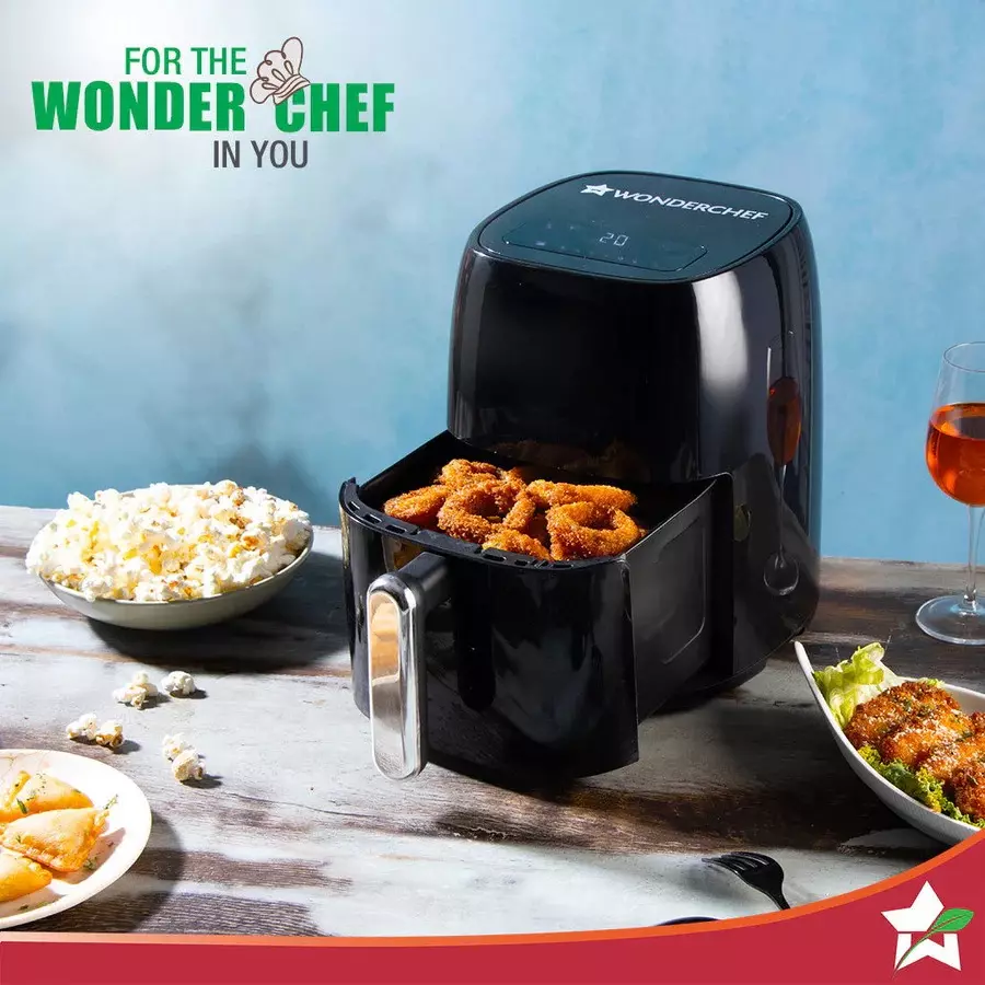 Wonderchef Neo Digital Air Fryer 6 Pre-Set Menu Options Black 1500 W 4.5 L Capacity for Cooking, Kitchen & Frying