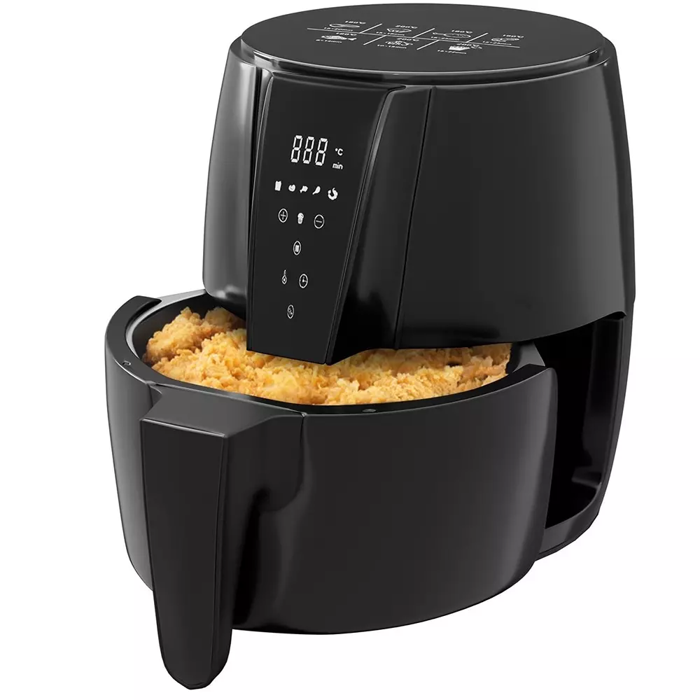 Lifelong Air Fryer Black 1350 W Power 4.2 L Capacity Plastic Touch Panel Control, LLHFD439