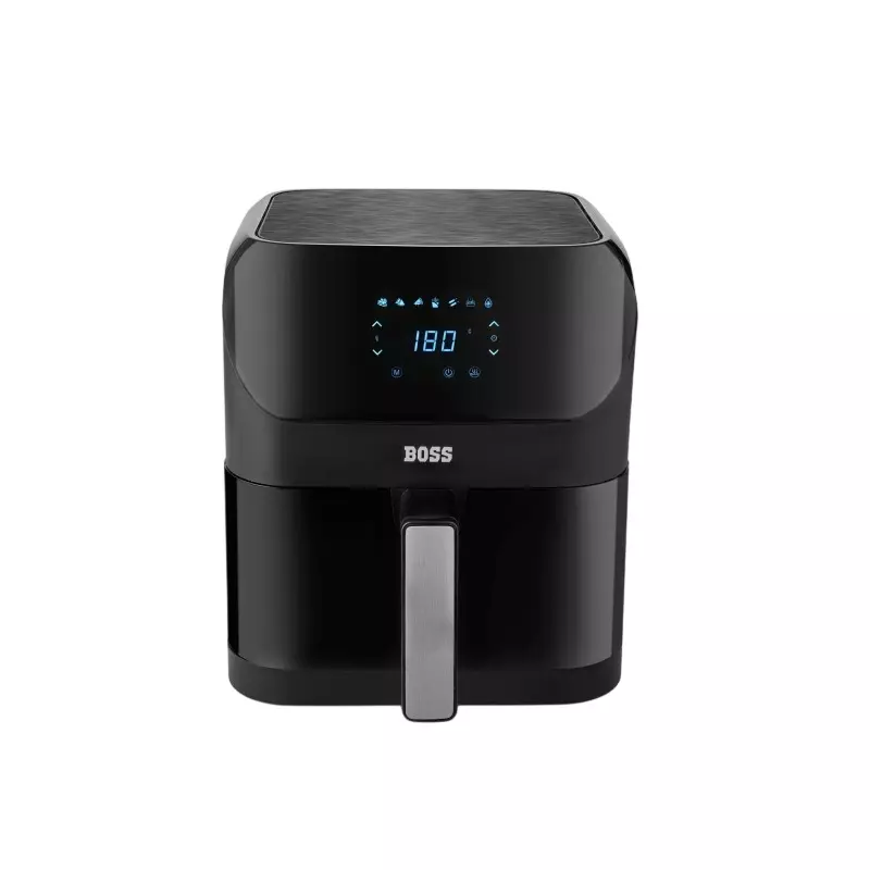 Boss 1500 W Aerofry Air Fryer 6 L Capacity, Black Color and Digital Touch Panel with Timer & Temperature Control, B552