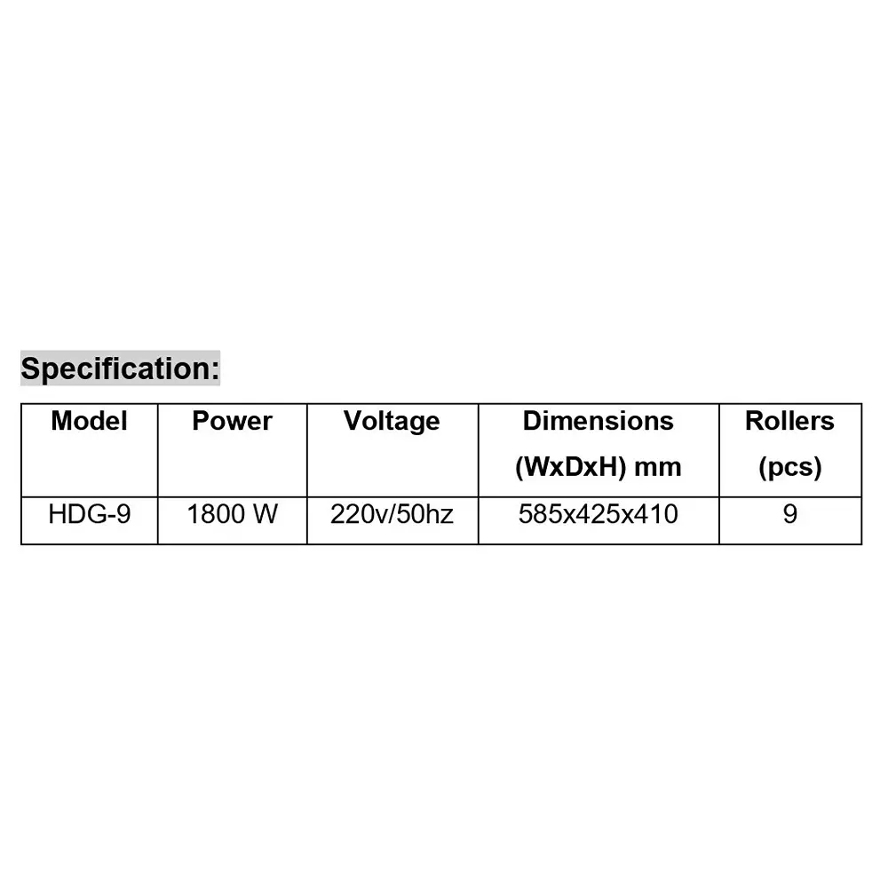 butler-18-kw-hot-dog-grill-with-stainless-steel-body-and-9-pcs-rollers-hdg-9