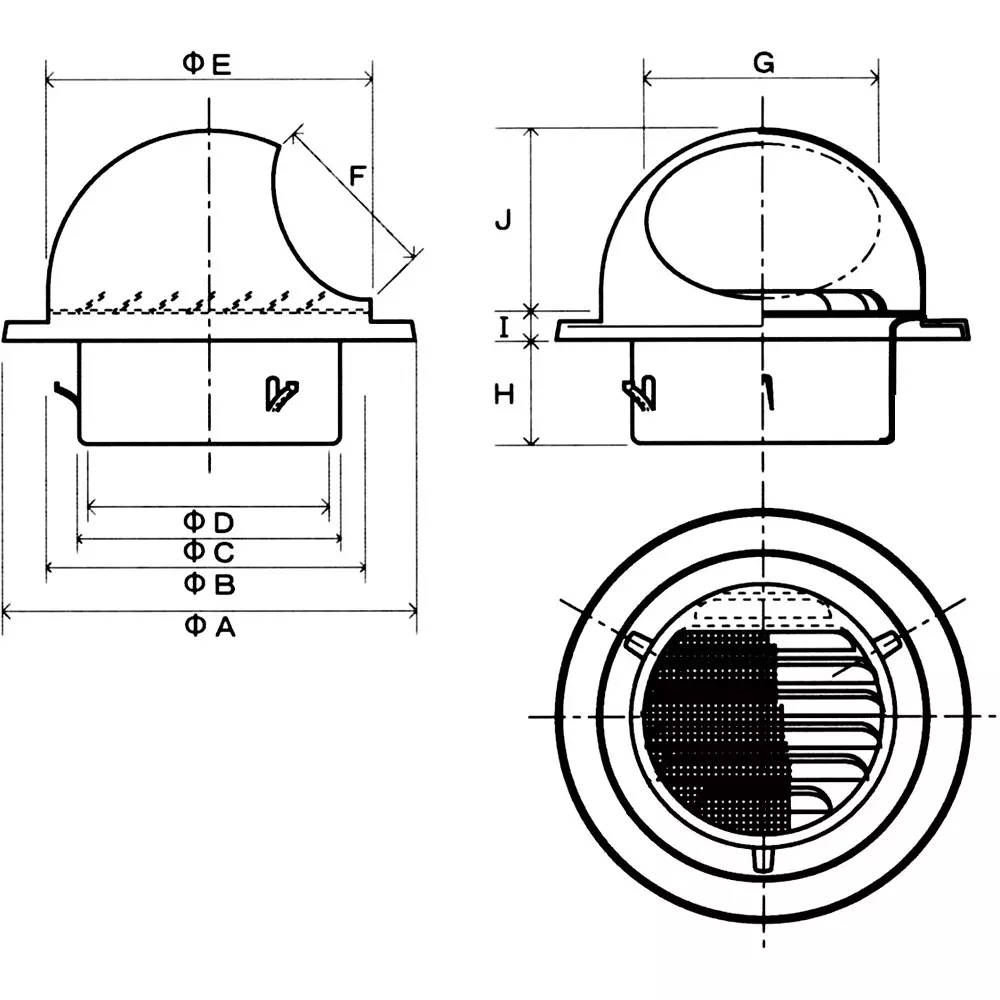 monotaro-stainless-steel-louver-with-round-hood-cover-150-mm-nominal-dia-150