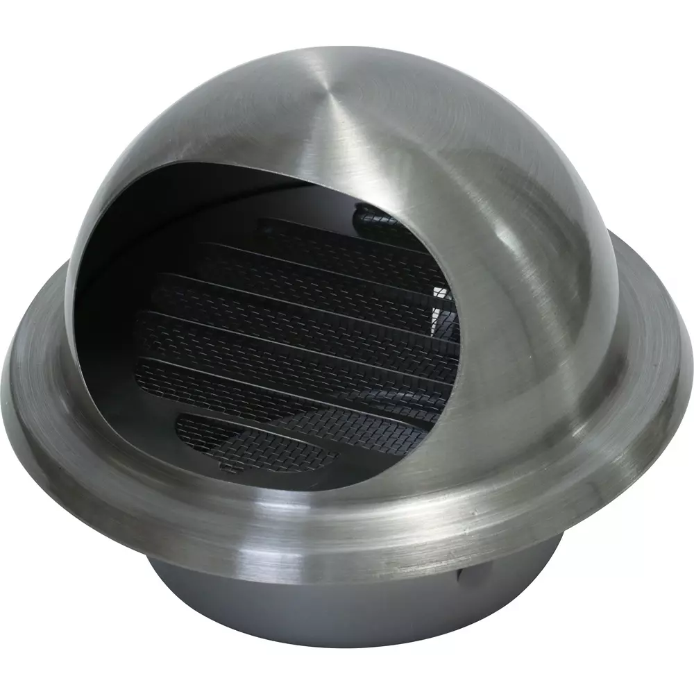 MonotaRO Stainless Steel Louver With Round Hood Cover 100 mm Nominal Dia., 100