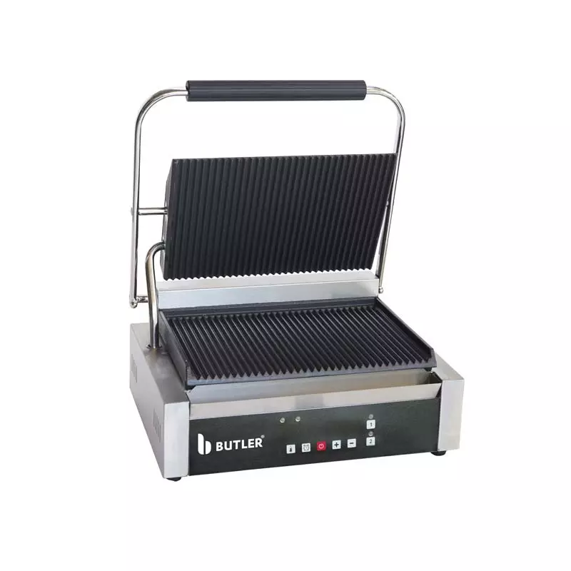 Butler Electric Panini Grill with Digital Controls & Alarm 2.2 kW, Euro Grill -Jumbo DT