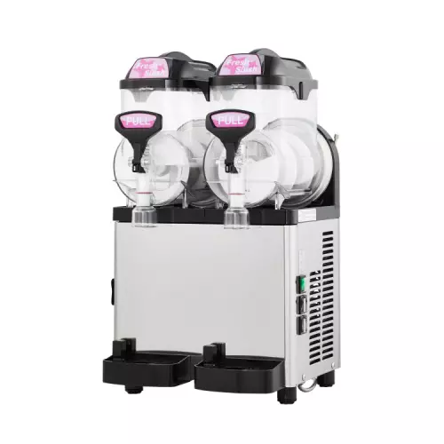 ICETRO 500 W Slush Machine 7.5 L x 2 Tank R-134a 0.5 HP Compressor Adjustable leveler Leg, SSM-52