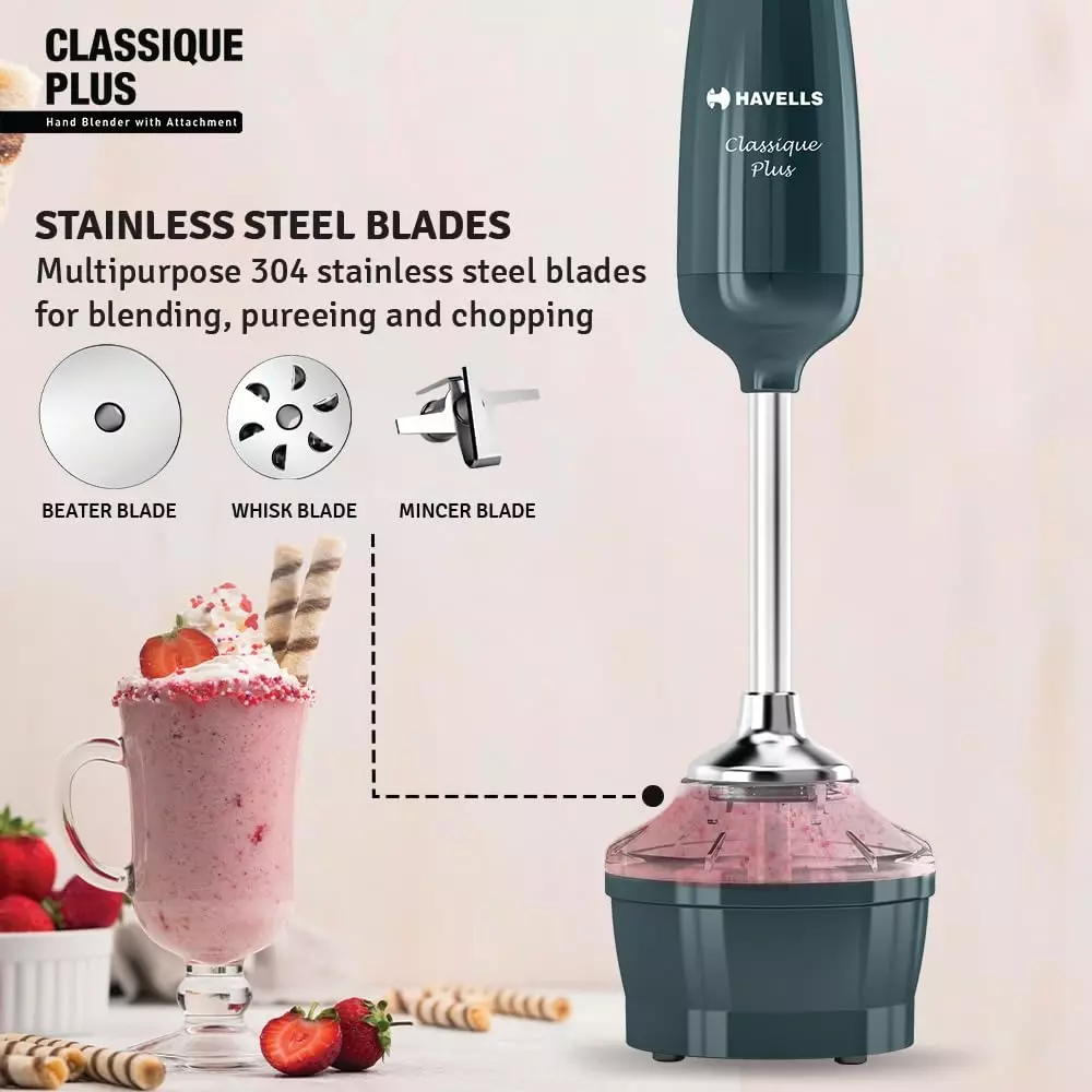 Havells Classique Plus 300 W Hand Blender Green, GHFHBEGW030