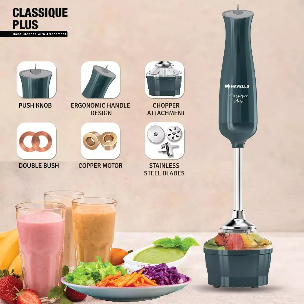 Havells Classique Plus 300 W Hand Blender Green, GHFHBEGW030