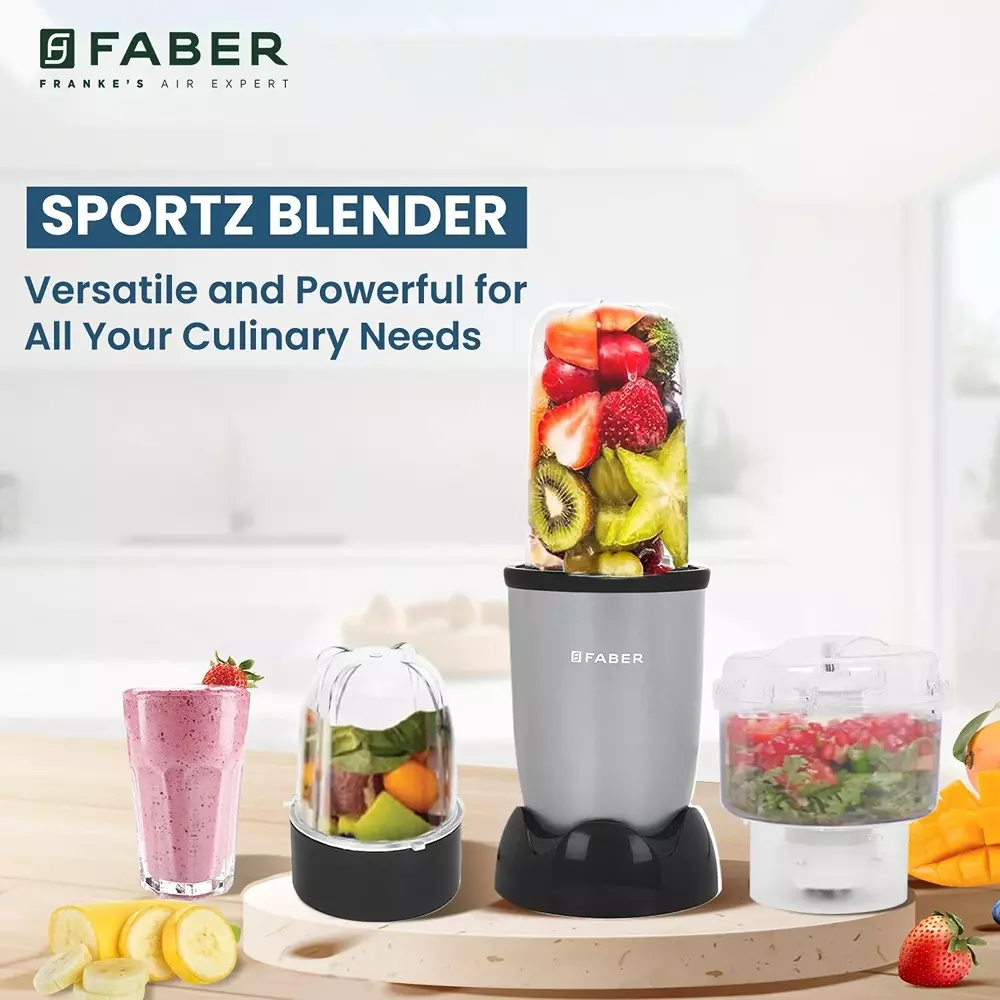 Faber FSB Sportz 3 In 1 Blender 400 W Power Copper Motor Carbon