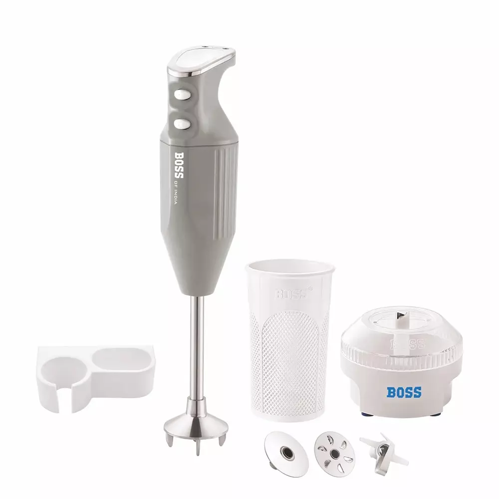Boss 275 W Big Boss Hand Blender Grey Color with 2 Speed Setting and 230 V AC, 50 Hz Power Supply, B146