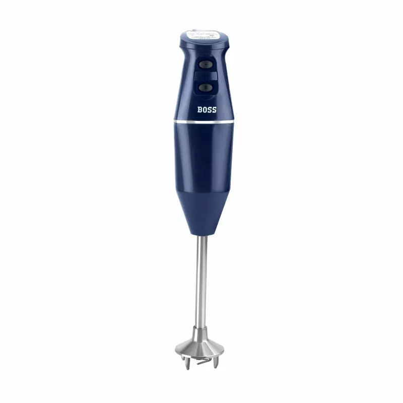Boss 275 W Crystal Hand Blender Blue Color with 2 Speed Setting and 230 V AC, 50 Hz Power Supply, B147