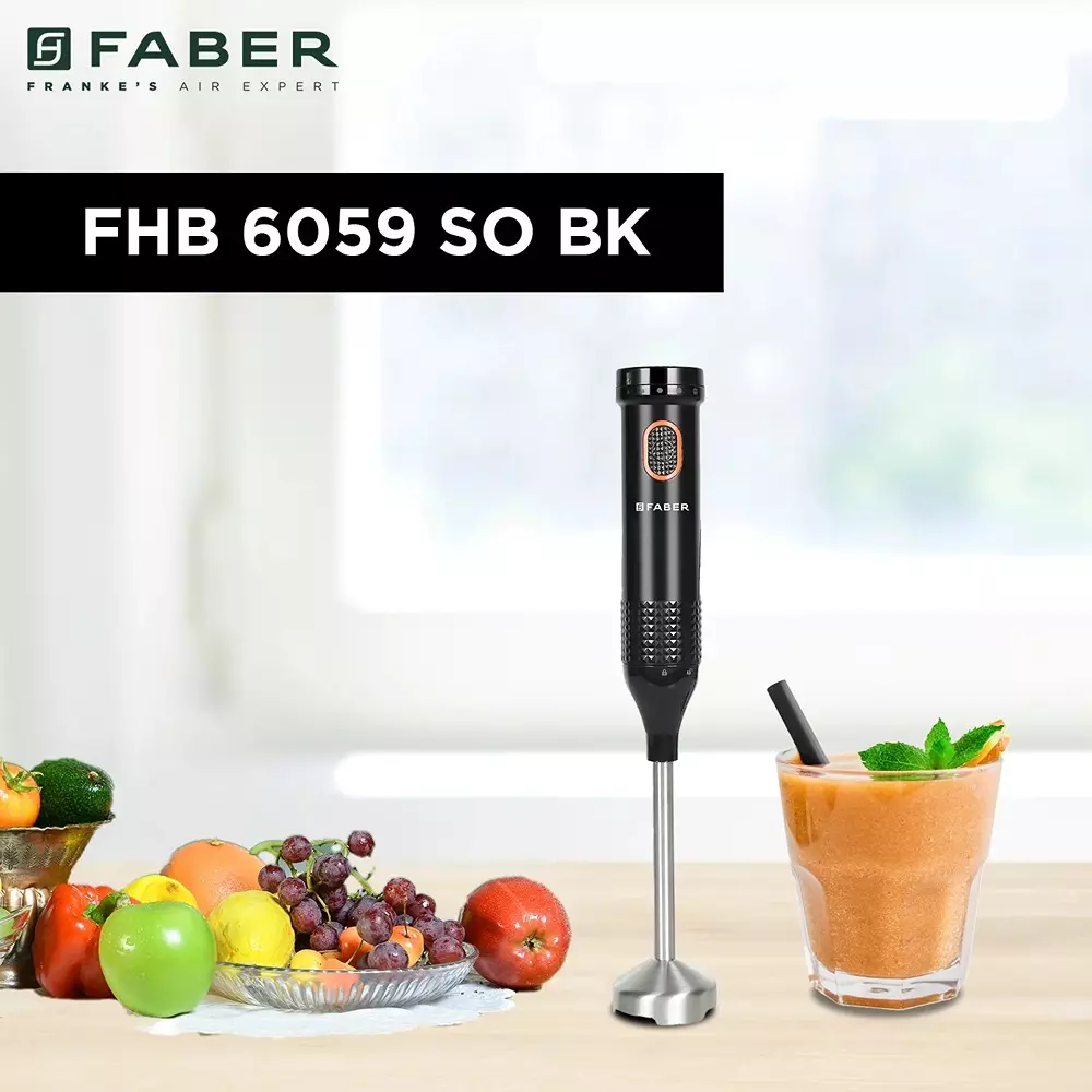 Faber Hand Blender 550 W Power Copper Wiring DC Motor Black