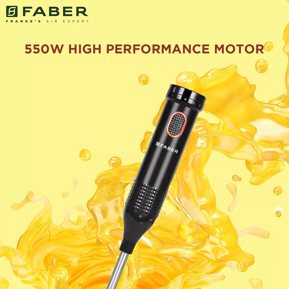 Faber Hand Blender 550 W Power Copper Wiring DC Motor Black