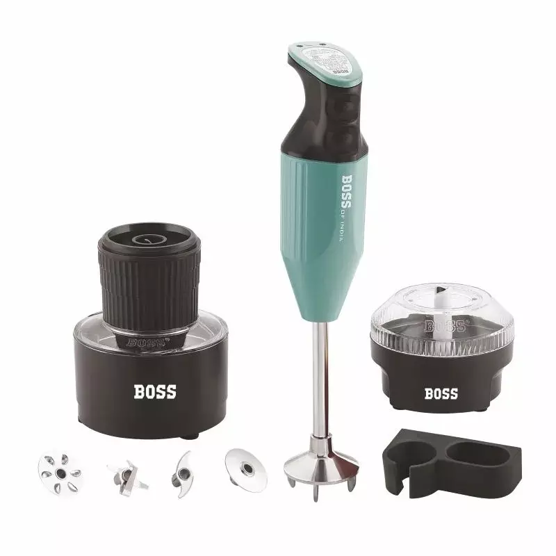 Boss 275 W Genius Hand Blender Blue Color with 2 Speed Setting and 230 V AC, 50 Hz Power Supply, B138