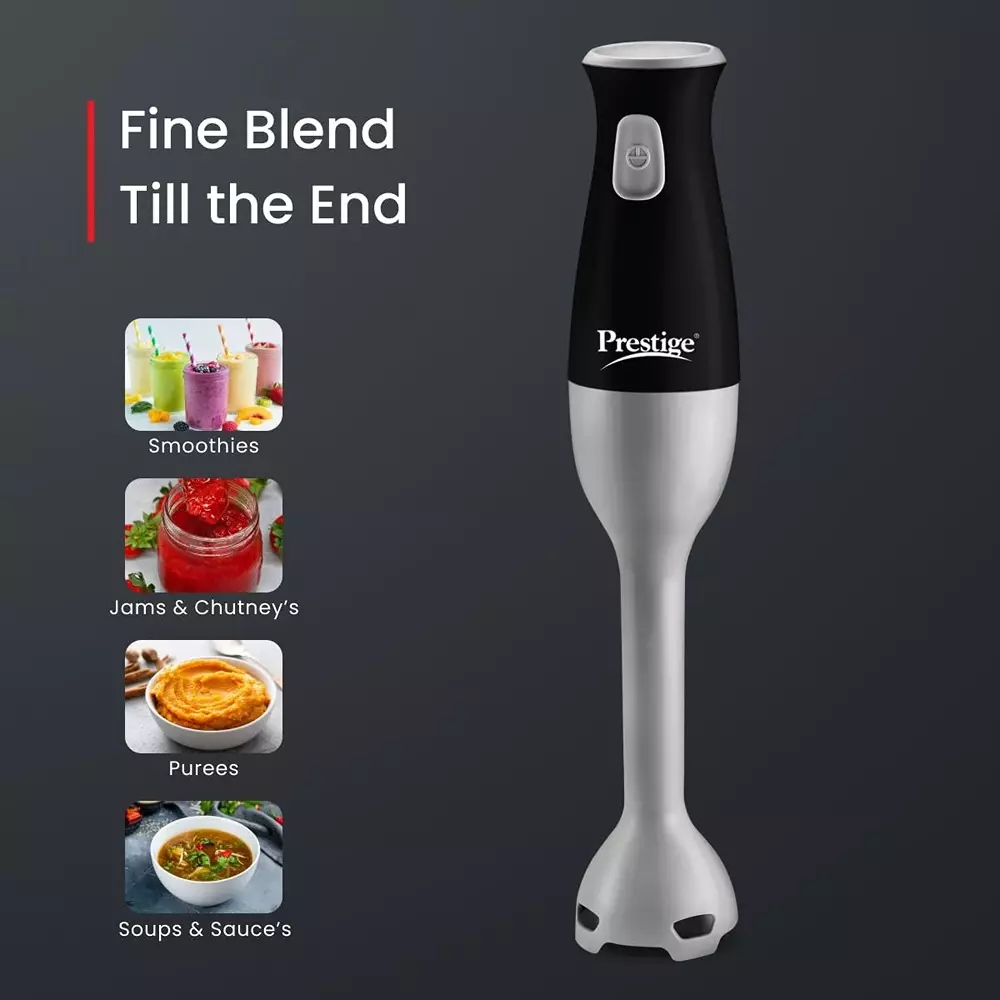 Prestige Ace Hand Blender 250 W Comfortable Grip Stainless Steel Black, Sliver, 41052