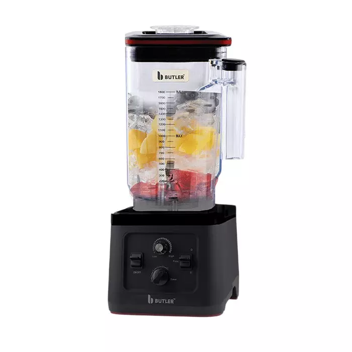Butler High-Performance Commercial Blender and Timer 2.2 HP Motor Power 1.8 L Jar Capacity Black, TruBlend 1.8 T