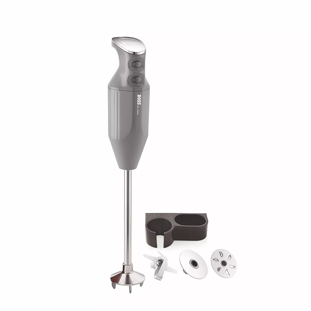 Boss 225 W Platinum Hand Blender Grey Color with 2 Speed Setting and 230 V AC, 50 Hz Power Supply, B133