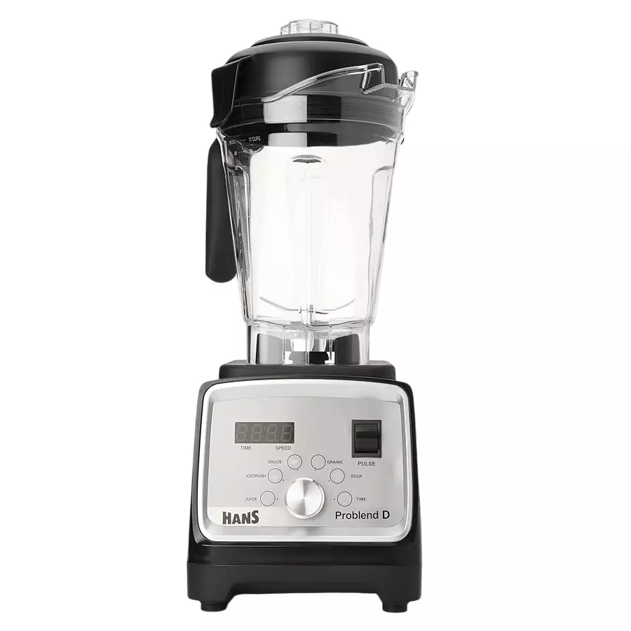 Hans Problend-D Digital Commercial Blender With 3 L Low Profile Jar, 2500 W Advance 6 Pre Set Timer and 10 Speed Settings, Black, ‎HS-PBD-3L